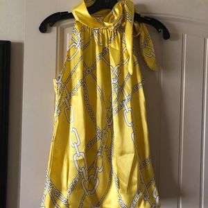 Silky yellow beautiful sexy top